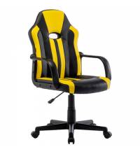 Игровое кресло  "Stripe GM-202", экокожа, черное/желтое, 532510