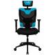 Кресло игровое Aerocool Guardian черный/голубой сиденье черный эко.кожа/сетка крестов. нейлон. Фото товара с разных ракурсов.