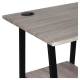 Стол на металлокаркасе BRABIX LOFT CD-006, 1200х500х730 мм, 2 полки, цвет дуб антик, 641225. Фото товара с разных ракурсов.
