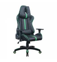 Игровое кресло  "GT Carbon GM-120", две подушки, экокожа, черное/зеленое, 531929