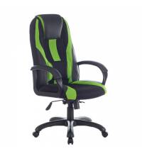 Игровое кресло BRABIX PREMIUM Rapid GM-102, экокожа/ткань, черное/зеленое, 532419, GM-102_532419