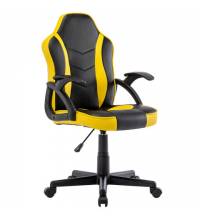Игровое кресло  "Shark GM-203", экокожа, черное/желтое, 532514