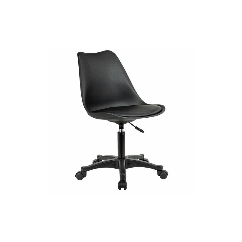 Кресло стул  "Eames MG-310 PL", пластик черный, экокожа черная, 532927 главное фото