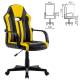 Игровое кресло  "Stripe GM-202", экокожа, черное/желтое, 532510. Фото товара с разных ракурсов.