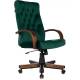 Кресло руководителя Бюрократ T-9928WALNUT Fabric зеленый Italia Green крестов. металл/дерево главное фото в маленьком размере