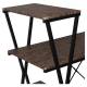 Стол на металлокаркасе BRABIX LOFT CD-004, 1200х535х1110 мм, 3 полки, цвет морёный дуб, 641218. Фото товара с разных ракурсов.