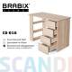Стол письменный/компьютерный  "Scandi CD-016", 1100х500х750 мм, 4 ящика, дуб сонома, 641892, ЦБ013707-2. Фото товара с разных ракурсов.