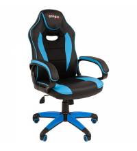 Игровое кресло  "Blaze GM-162", TW/экокожа, черное/голубое, 532578, 7083506