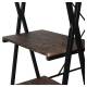 Стол на металлокаркасе BRABIX LOFT CD-004, 1200х535х1110 мм, 3 полки, цвет морёный дуб, 641218. Фото товара с разных ракурсов.