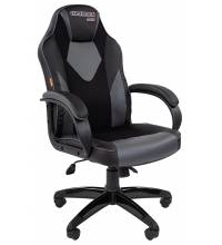 Игровое кресло Chairman Драйв 17 Россия черн.серый (экокожа, ткань TW)