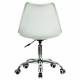 Кресло стул  "Eames MG-310 CH", хром, пластик белый, ткань серая, 532924. Фото товара с разных ракурсов.