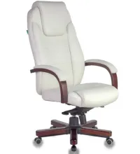 Кресло бюрократ T-9923 WALNUT_Ivory   (Натуральная кожа)