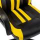 Игровое кресло  "Stripe GM-202", экокожа, черное/желтое, 532510. Фото товара с разных ракурсов.
