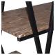 Стол на металлокаркасе BRABIX LOFT CD-004, 1200х535х1110 мм, 3 полки, цвет морёный дуб, 641218. Фото товара с разных ракурсов.