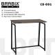 Стол на металлокаркасе BRABIX LOFT CD-001, 800х440х740 мм, складной, цвет морёный дуб, 641209 главное фото в маленьком размере