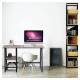 Стол на металлокаркасе BRABIX LOFT CD-006, 1200х500х730 мм, 2 полки, цвет морёный дуб, 641224. Фото товара с разных ракурсов.