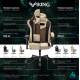 Кресло игровое геймерское Бюрократ VIKING 7 KNIGHT BL FABRIC синий текстиль/эко.кожа крестовина металл. Фото товара с разных ракурсов.
