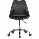 Кресло стул  "Eames MG-310 CH", хром, пластик черный, экокожа черная, 532925. Фото товара с разных ракурсов.